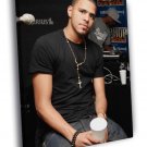 J. Cole Hip Hop Rap Singer Rare  20x16 inch FRAMED CANVAS WALL PRINT