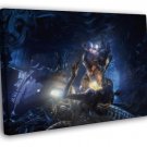 Aliens vs Predator AVP versus Marine Fight Game Art  20x16 inch FRAMED CANVAS WALL PRINT