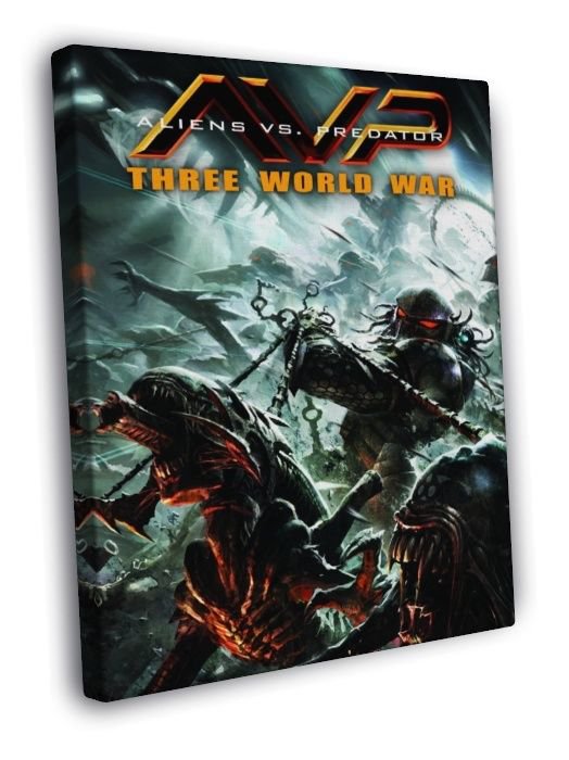 Aliens vs Predator Awesome Sci-Fi Movie Art  20x16 inch FRAMED CANVAS WALL PRINT