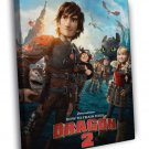 How To Train Your Dragon 2 Characters Movie  20x16 inch FRAMED CANVAS WALL PRINT