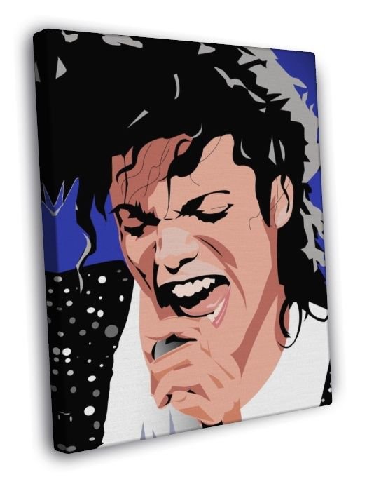 Michael Jackson Music Portrait Amazing Art Singing  20x16 inch FRAMED CANVAS WALL PRINT