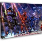 Neon Genesis Evangelion Ikari Rei Asuka Anime  20x16 inch FRAMED CANVAS WALL PRINT