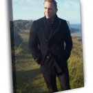 Daniel Craig Overcoat Nature Amazing Actor Rare  20x16 inch FRAMED CANVAS WALL PRINT