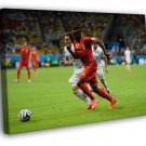 Divock Origi Dribbling Jermaine Jones Belgium USA  20x16 inch FRAMED CANVAS WALL PRINT