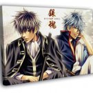Gintama Sakata Gintoki Hijikata Anime Manga  20x16 inch FRAMED CANVAS WALL PRINT