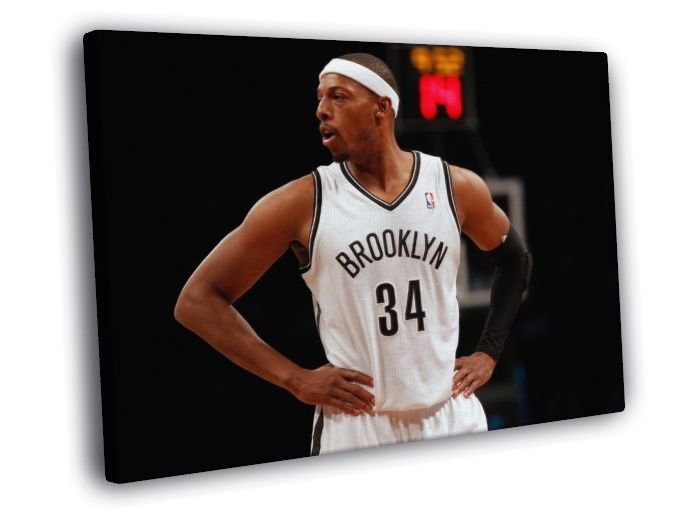 Paul Pierce Brooklyn Nets The Truth Basketball  20x16 inch FRAMED CANVAS WALL PRINT
