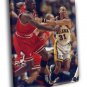 Reggie Miller vs Michael Jordan 1998 Pacers  20x16 inch FRAMED CANVAS WALL PRINT