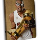 Chris Bosh Miami Heat Championship Trophy Basketball  20x16 inch FRAMED CANVAS WALL PRINT