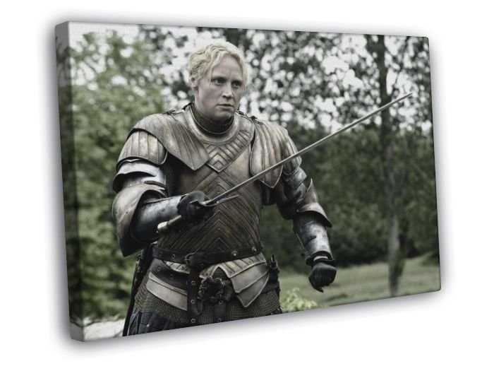 Game of Thrones Gwendoline Christie Brienne Of Tarth  20x16 inch FRAMED CANVAS WALL PRINT