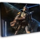 Boba Fett Amazing Painting Artwork Star Wars WALL  20x16 inch FRAMED CANVAS PRINT