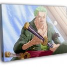 One Piece Roronoa Zoro Pirate Hunter Anime Art WALL  20x16 inch FRAMED CANVAS PRINT