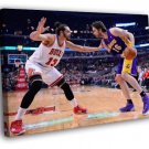 Joakim Noah Pau Gasol Basketball Sport  20x16 inch FRAMED CANVAS WALL PRINT