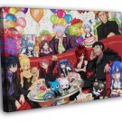 Fairy Tail Characters Scarlet Natsu Loxar Redfox Anime  20x16 inch FRAMED CANVAS WALL PRINT