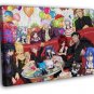 Fairy Tail Characters Scarlet Natsu Loxar Redfox Anime  20x16 inch FRAMED CANVAS WALL PRINT