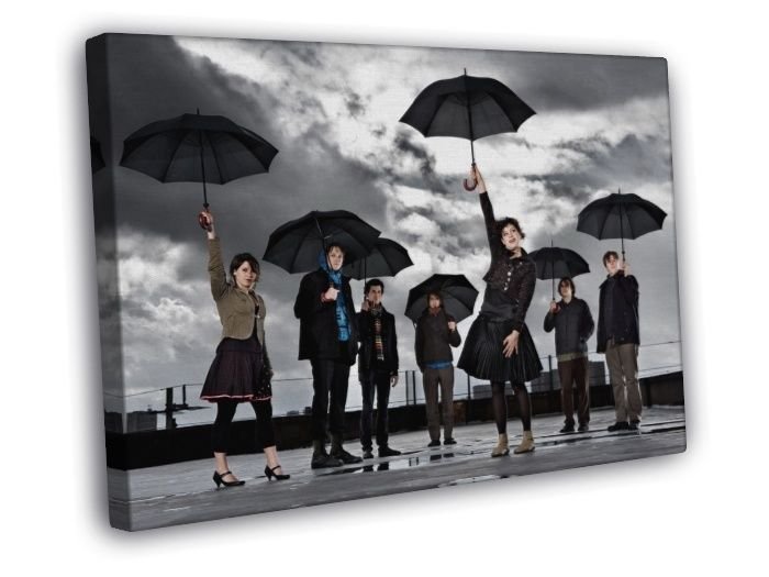 Arcade Fire Black Umbrella Indie Rock Band WALL  20x16 inch FRAMED CANVAS PRINT