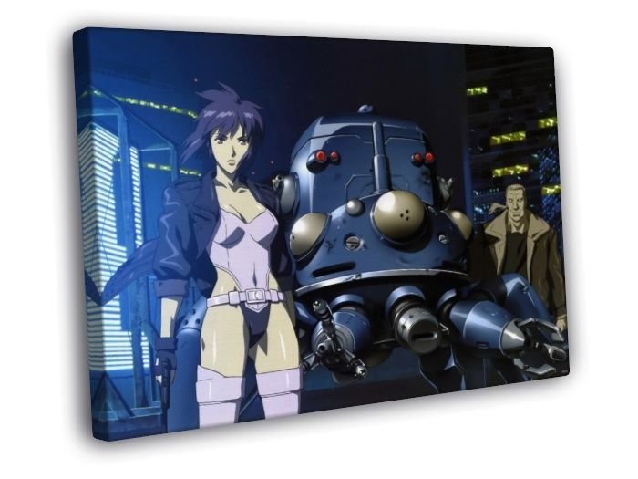 Ghost in the Shell Batou Tachikoma Motoko Art WALL  20x16 inch FRAMED CANVAS PRINT