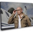Pitbull Plane Sunglass Hip Hop Pop Music Rare  20x16 inch FRAMED CANVAS WALL PRINT