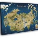 D&D Map Khorvaire Fantasy Dungeons & Dragons WALL  20x16 inch FRAMED CANVAS PRINT