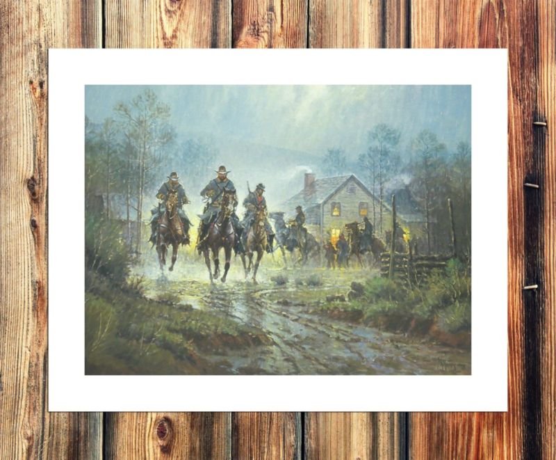 The Gray Ghost Decor  20x16 inch FRAMED CANVAS PRINT