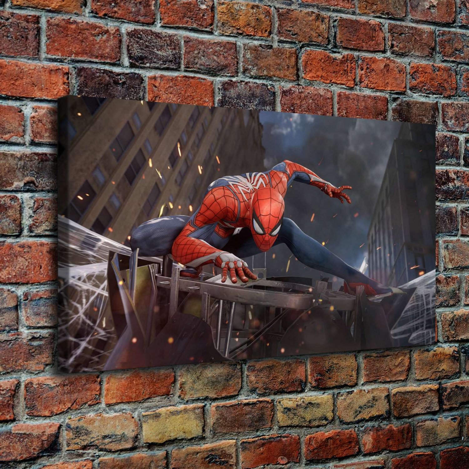 Spider Man 4 Decor  20x16 inch FRAMED CANVAS PRINT