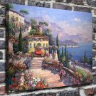 Mediterranean Sea Decor  20x16 inch FRAMED CANVAS PRINT