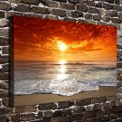 Sunrise beach landscape Decor  20x16 inch FRAMED CANVAS PRINT