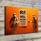 Stormtrooper Star Wars Decor  20x16 inch FRAMED CANVAS PRINT