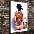 Paintings Tattoo naked women Decor  20x16 inch FRAMED CANVAS PRINT