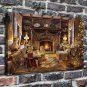 Night before Christmas Decor  20x16 inch FRAMED CANVAS PRINT