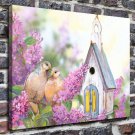 Bird house Paintings Decor  20x16 inch FRAMED CANVAS PRINT