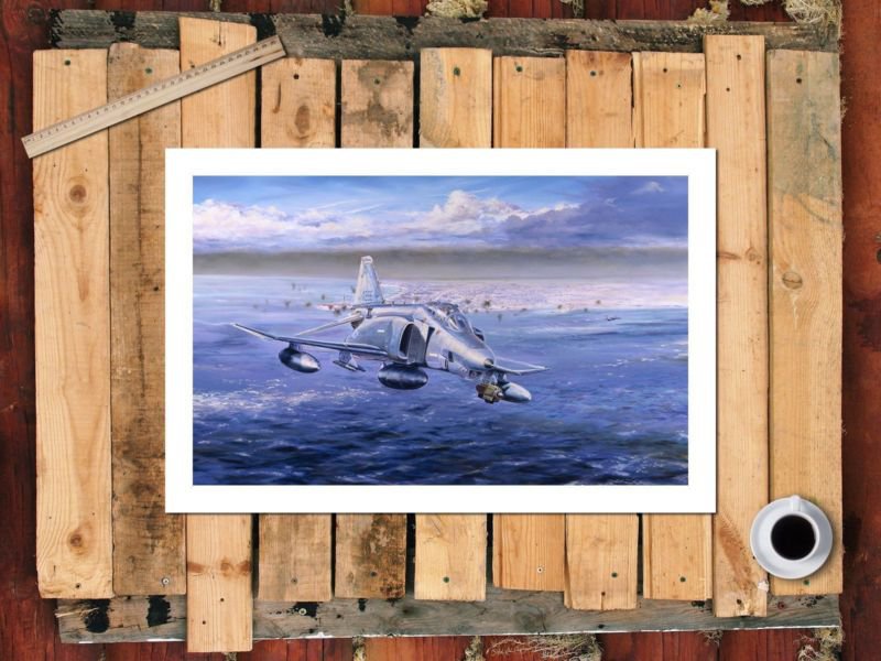 Dougla F4 Phantom Decor  20x16 inch FRAMED CANVAS PRINT