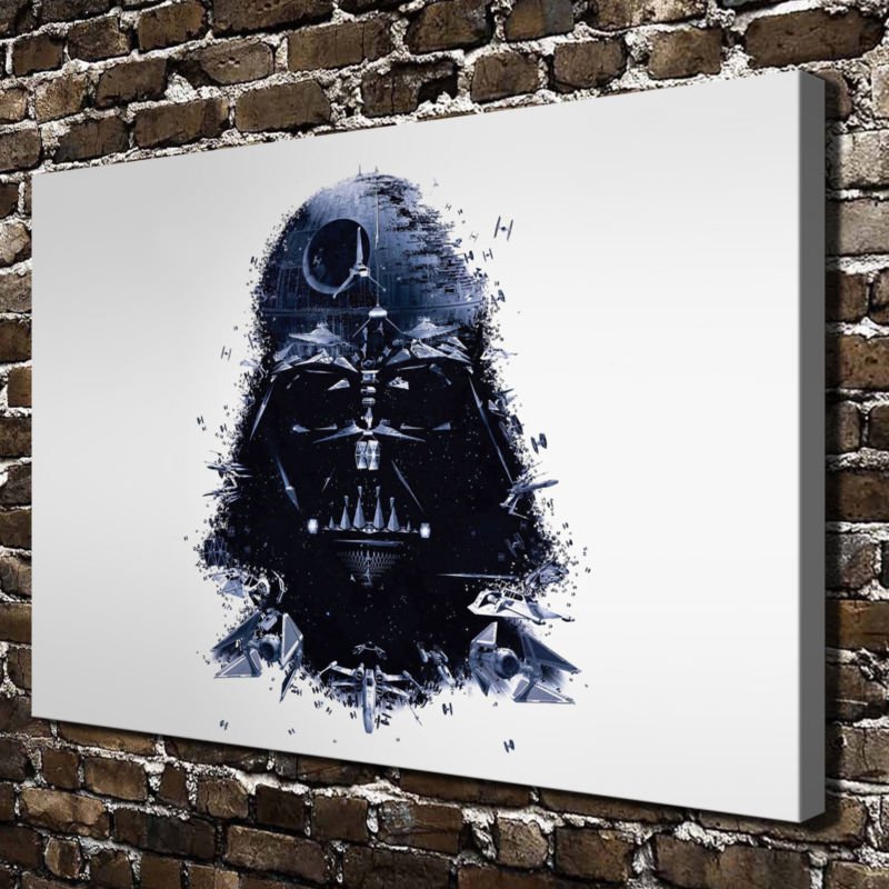 Star Wars D h Vader Decor  20x16 inch FRAMED CANVAS PRINT