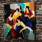 Itzchak Tarkay Discussed Paintings Decor  20x16 inch FRAMED CANVAS PRINT