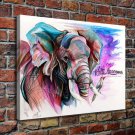 Elephant Original Painting Decor  20x16 inch FRAMED CANVAS PRINT