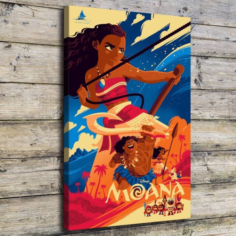 Moana Variant Dawn Painting Decor  20x16 inch FRAMED CANVAS PRINT
