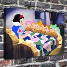Snow White Paintings Decor  20x16 inch FRAMED CANVAS PRINT
