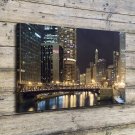 Chicago óëèöà êëàðê Decor  20x16 inch FRAMED CANVAS PRINT