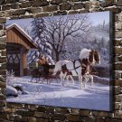 The road to happiness Decor  20x16 inch FRAMED CANVAS PRINT