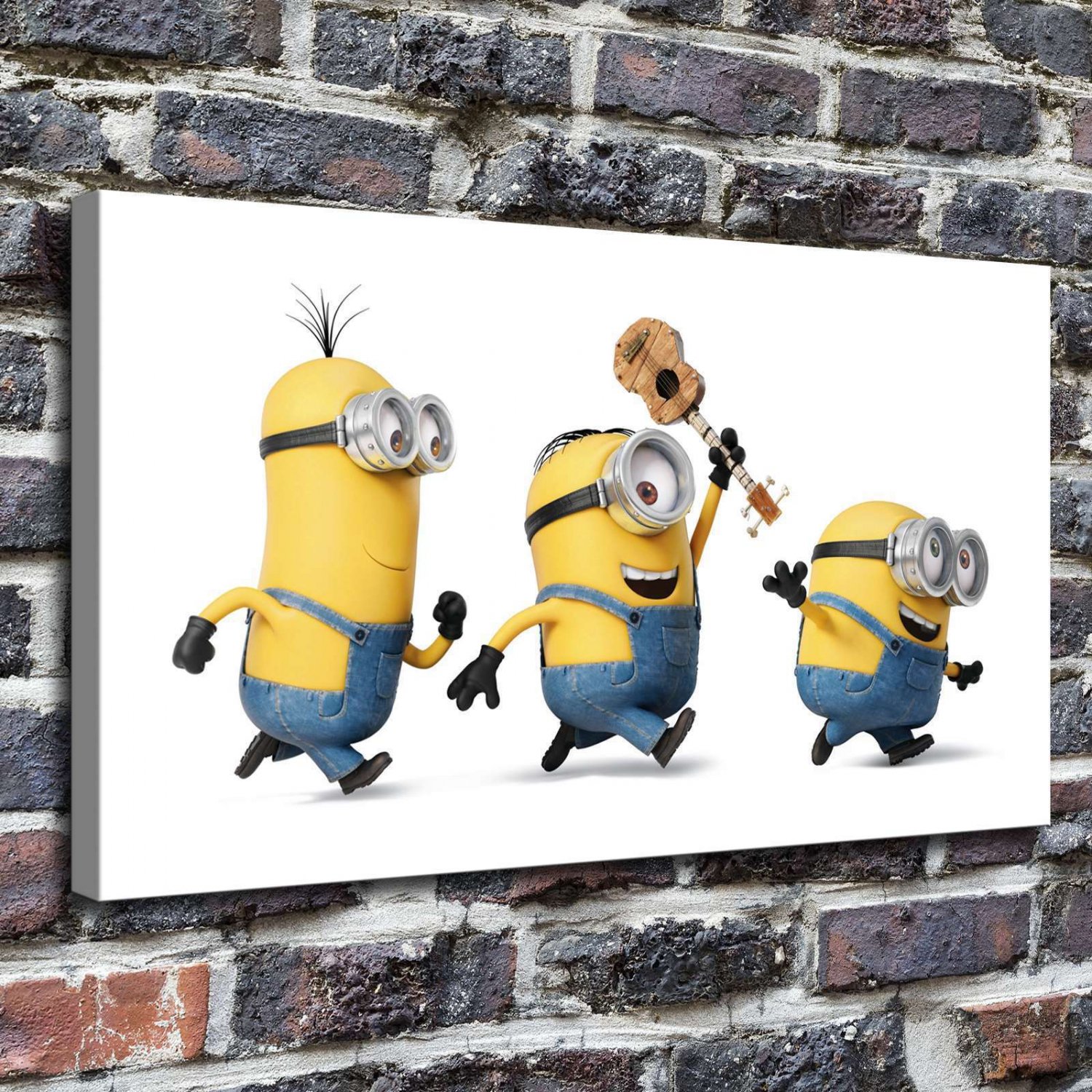 Minions play Decor  20x16 inch FRAMED CANVAS PRINT