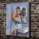 A man and a woman Paintings Decor  20x16 inch FRAMED CANVAS PRINT