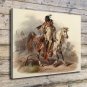 Bodmer Blackfoot Indian Paintings Decor  20x16 inch FRAMED CANVAS PRINT