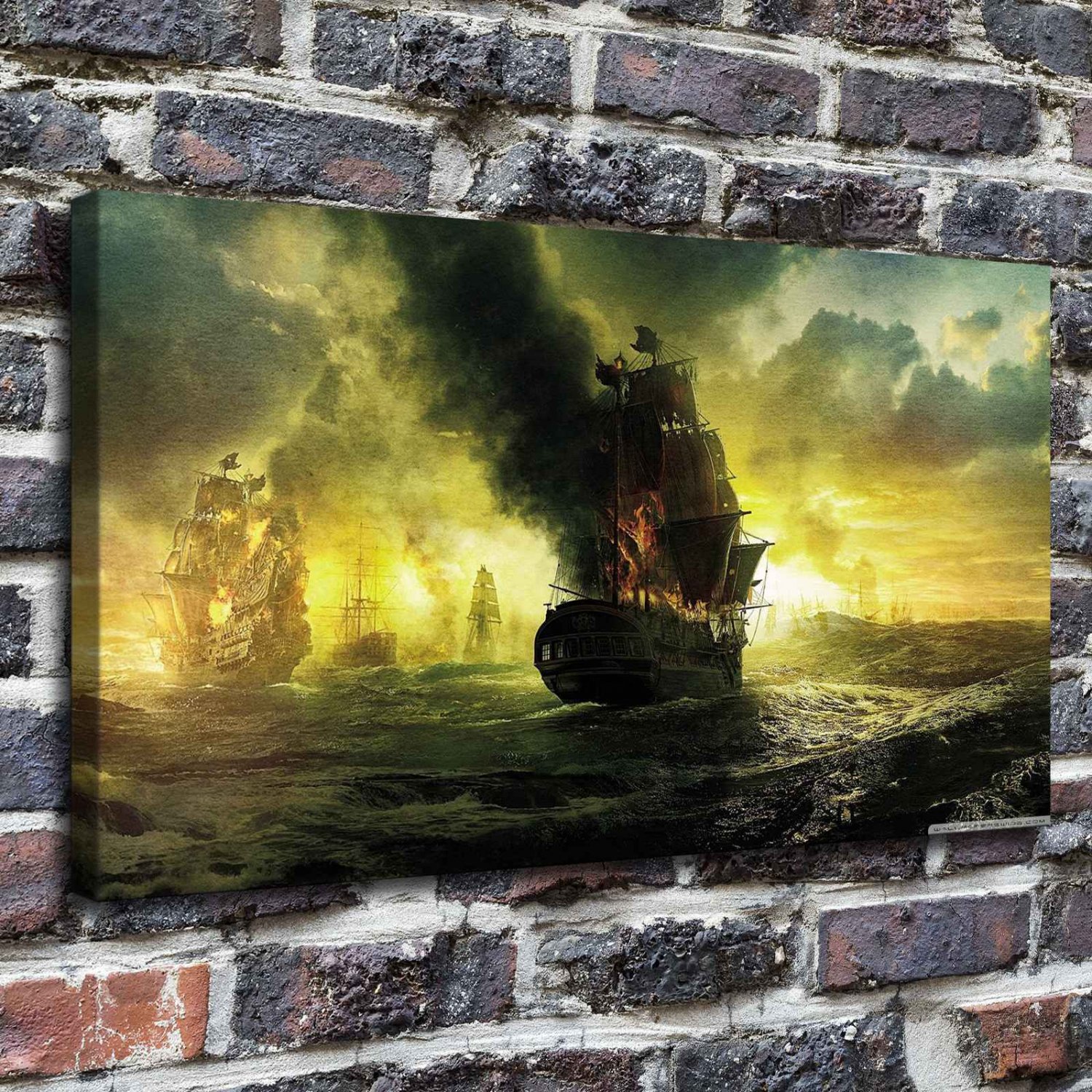 The quiet sea Decor  20x16 inch FRAMED CANVAS PRINT