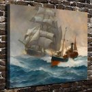 Braving the On Decor  20x16 inch FRAMED CANVAS PRINT