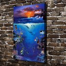 Undersea Our World Decor  20x16 inch FRAMED CANVAS PRINT