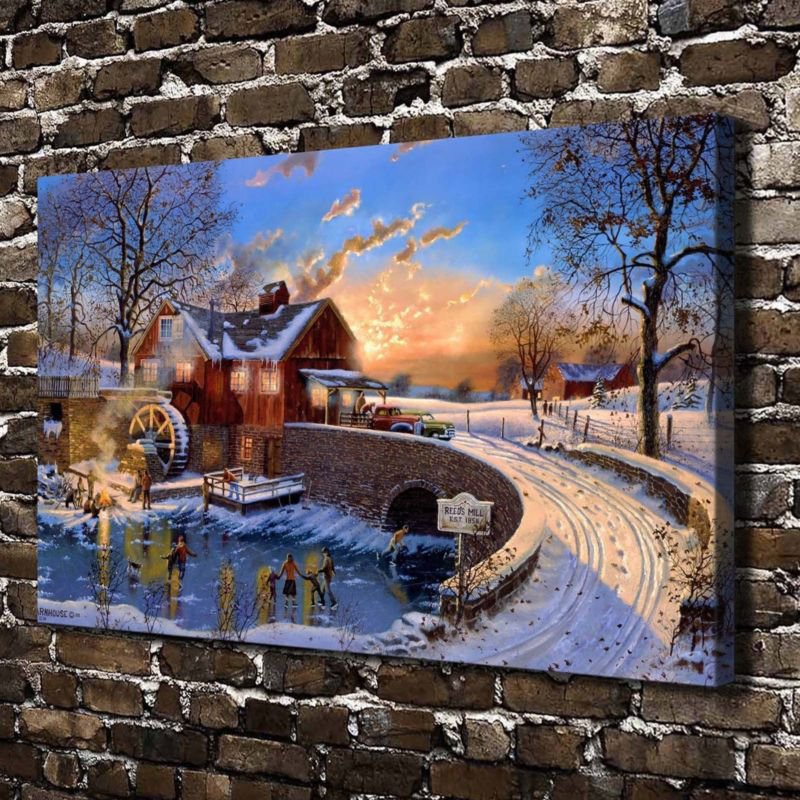 Come Back Safely Decor  20x16 inch FRAMED CANVAS PRINT