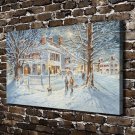 Ice and snow Decor  20x16 inch FRAMED CANVAS PRINT