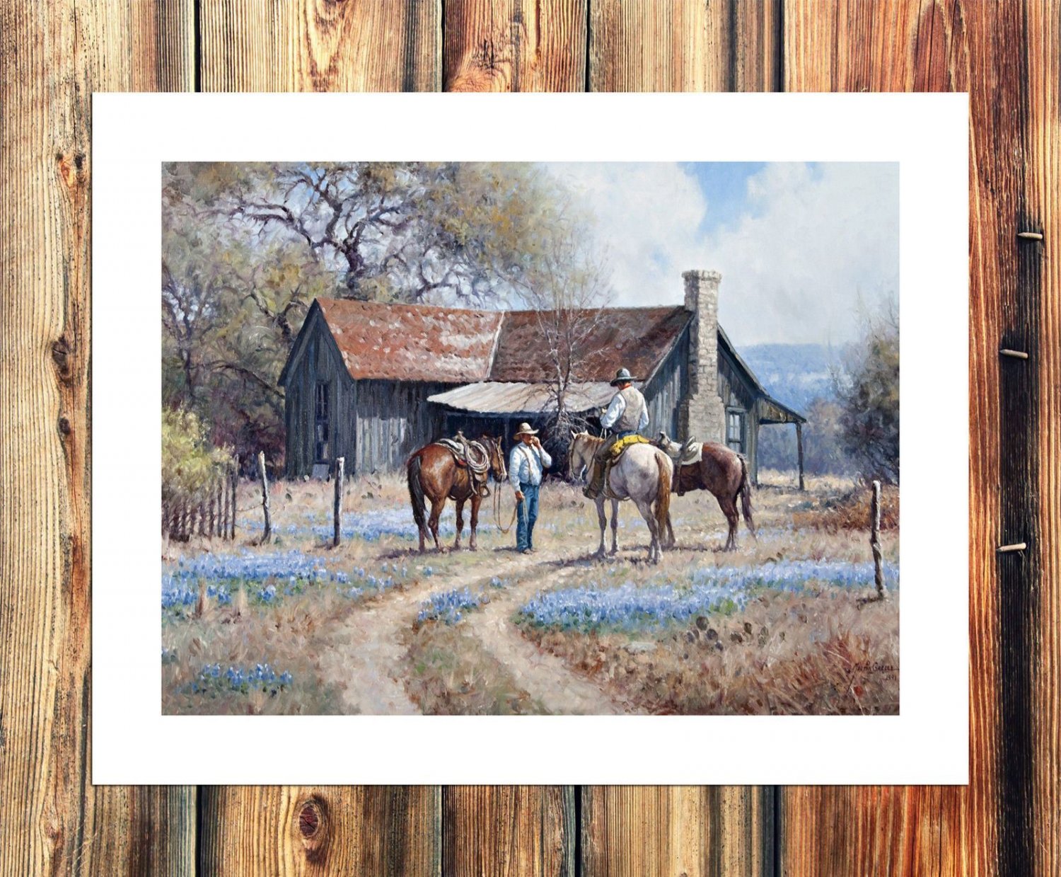 Leaving a warm house Decor  20x16 inch FRAMED CANVAS PRINT