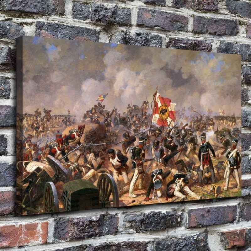 During the war Painting Decor  20x16 inch FRAMED CANVAS PRINT
