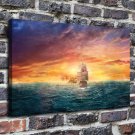 The gentle sea Decor  20x16 inch FRAMED CANVAS PRINT