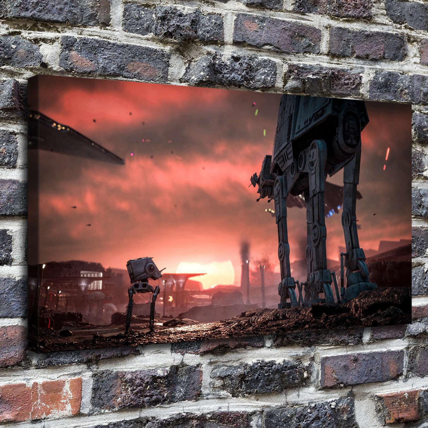 Red one day Decor  20x16 inch FRAMED CANVAS PRINT